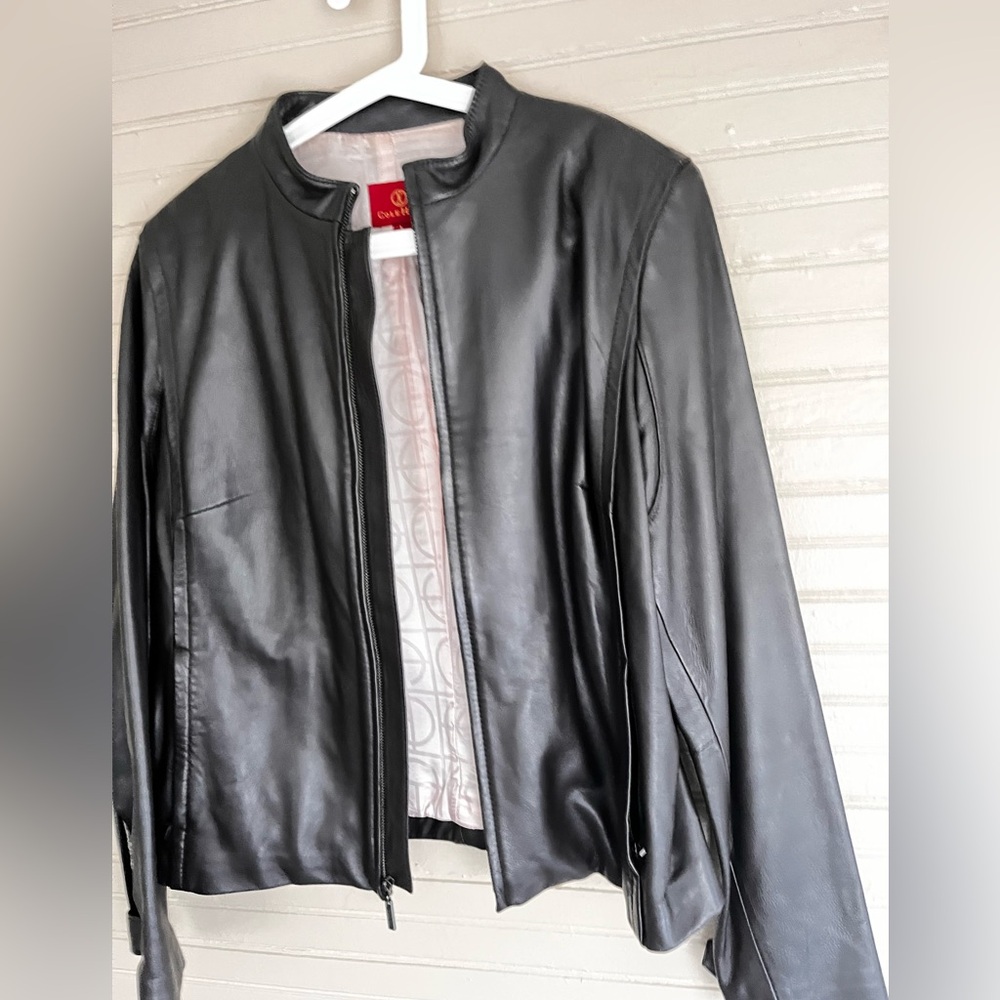 Cole Haan Brown 100% Leather Jacket